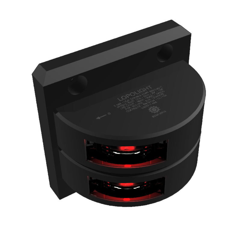 2nm 112,5° Red, dbl port, black anodized 2nm 112,5° Red, dbl port, black anodized